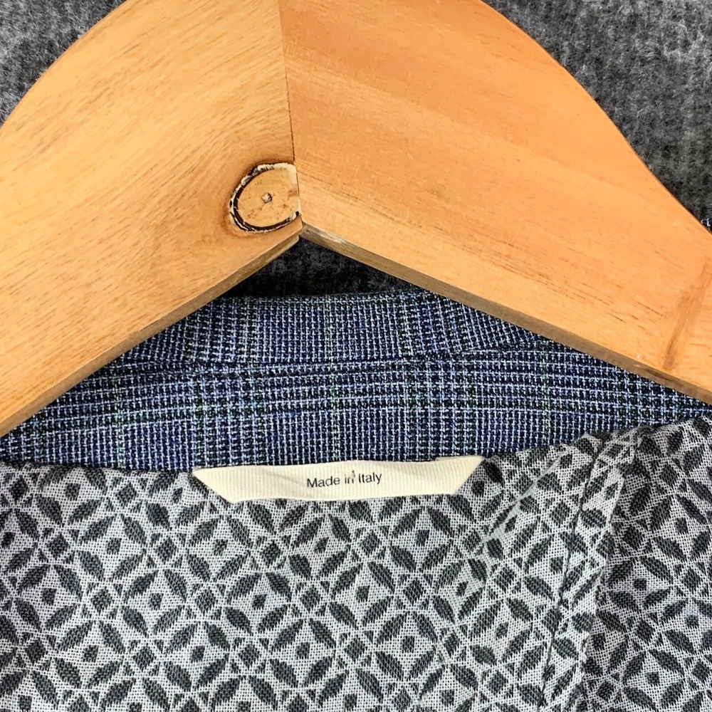 Billy Reid Blazer Men 40L Blue Windowpane Glen Check Sport Coat Unstructered - Picture 7 of 16
